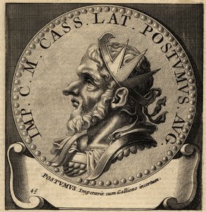 Porträtt av den romerske kejsaren Postumus. av Netherlandish School