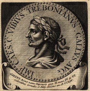 Porträtt av den romerske kejsaren Trebonianus Gallus. av Netherlandish School