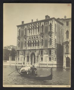 Exterieur av Palazzo Cavalli-Franchetti i Venedig Venedig - Canal Grande - Palazzo Franchetti (titel på objekt)