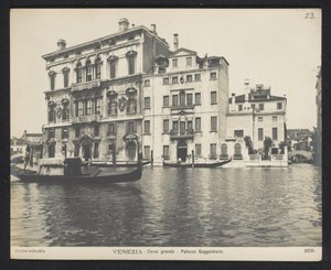 Exteriör av Palazzo Guggenheim i Venedig Venedig - Canal Grande - Palazzo Guggenheim (titel på objekt) av Neue Photographische Gesellschaft