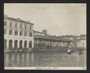 Täckt fiskmarknad i Venedig Venedig - Canal Grande - Pescheria (titel på objekt)
