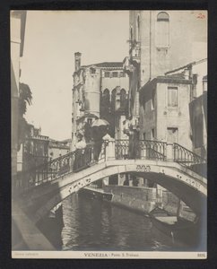 Ponte San Trovaso te Venetië Venedig - Ponte S. Trovaso (titel på objekt) av Neue Photographische Gesellschaft