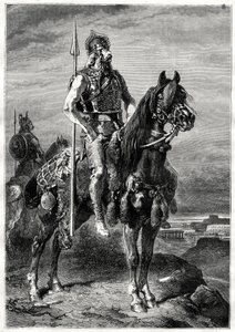 Gallisk ryttare, 1800-talet av Neuville