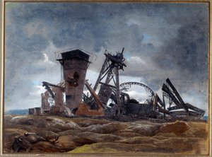 "Gruvans brunn" 1915 (akvarell) av Neville Stephen Lytton