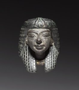 Brons Mount från ett "Shawabty Bundle": Huvud, sent 18:e till 19:e dynastin, ca 1336-1256 f.Kr. av New Kingdom Egyptian