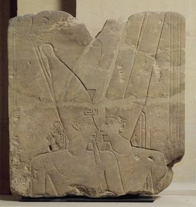 Guden Amon som omfamnar Ramses II, Karnak, ca 1401-1213 f.Kr. (sandsten)
