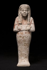 Ushabti för en kvinna som heter Wia, Ramesside Period (kalksten)