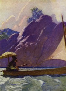 Illustration för Robinson Crusoe (färg litho)