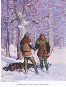 Men var i vila, den svarta pilen flyger inte längre, 1916 av Newell Convers Wyeth