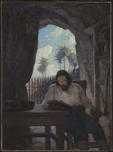 På morgonen tog jag Bibeln; och med början i Nya testamentet började jag... av Newell Convers Wyeth