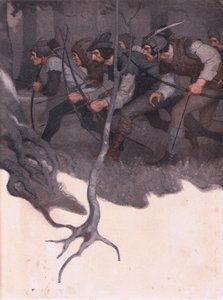 Design på insidan av omslaget, 1916 av Newell Convers Wyeth