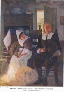 Sagt med darrande röst, varför talar du inte för dig själv, John av Newell Convers Wyeth