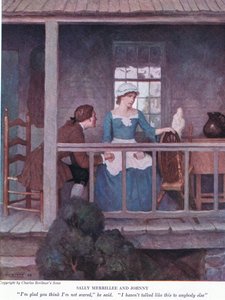Sally Merrilee och Johnny: Jag är glad att du tror att jag inte är rädd, sa han. Jag har inte pratat så här med någon annan, 1928 av Newell Convers Wyeth