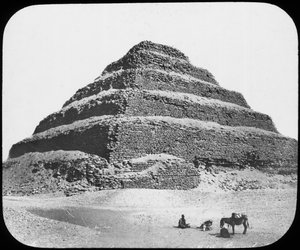 Kung Djosers trappstegspyramid, Saqqara, Egypten, c1890