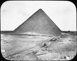 Den stora pyramiden av Khufu Cheops, Giza, Egypten, c1890