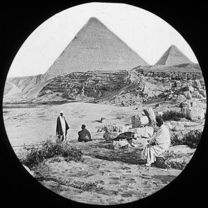 De stora pyramiderna, Giza, Egypten, c1890 av Newton and Co