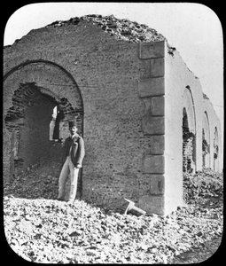Ruinerna av Mahdis-graven i Omdurman, Sudan, c1898