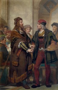 Albrecht Dürer på besök hos Quinten Massijs (olja på duk)