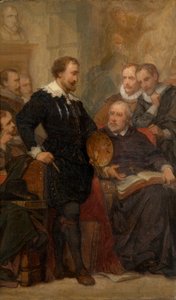 Peter Paul Rubens i sin ateljé (olja)
