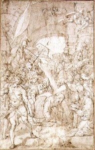 Vägen till Golgata (ritning) av Niccolo Circignano