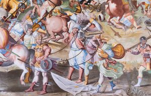 Detalj av fresk i Hall of Battles av 1431 års slaget vid La Higueruela
