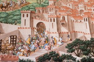 Detalj av fresk i Hall of Battles av 1431 års slaget vid La Higueruela