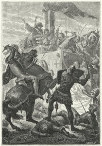 Kampen om langobardernas carroccio i slaget vid Cortenouva av Niccolo Sanesi