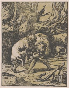 Hercules and the Nemean Lion, 1540-50., 1540-50. av Niccolo Vicentino