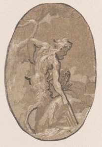 Marsyas ritar Syrinx från floden, ca. 1540-50., ca. 1540-50.