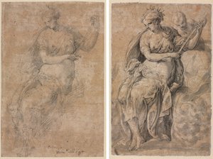 Allegorisk figur (recto och verso) av Niccolo dell