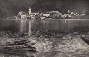 På Donau (svartvitt foto)