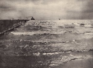 Sommar, Lake Ontario (svartvitt foto)