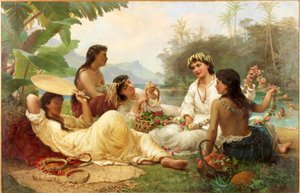 Soligt klimat, Tahiti av Nicholas Chevalier