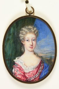 Lady Henrietta Cavendish Harley, efteråt grevinnan av Oxford (emalj)