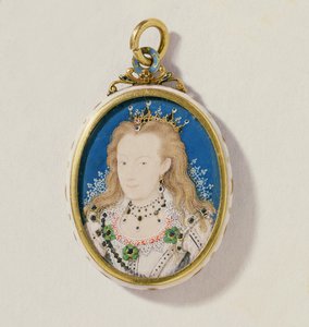 Frances Howard, hertiginna av Richmond och Lennox, ca 1605-10 (wc på pergament) av Nicholas Hilliard