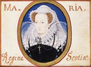 Mary Queen of Scots (1542-87) (gouache på veläng) av Nicholas Hilliard
