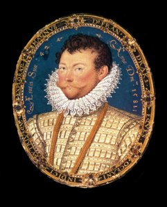 Porträtt av Sir Francis Drake, 1581 av Nicholas Hilliard