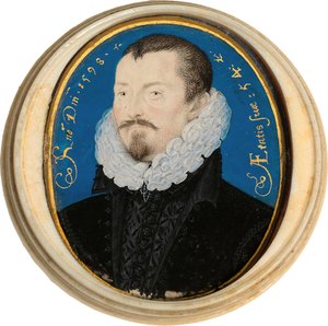 Porträtt av Sir Thomas Bodley 1545-1613, 1598 av Nicholas Hilliard