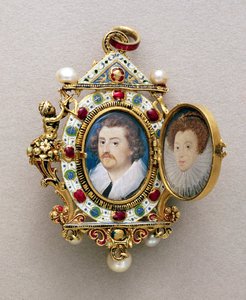 Porträtt av okänd man och kvinna, ca 1590