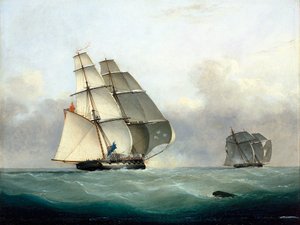 HMS "Acorns" tillfångatagande av slaveriet "Gabriel", 6 juli 1841 av Nicholas Matthews Condy
