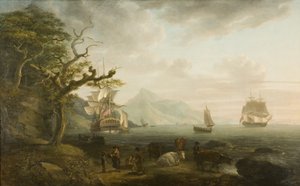 En utsikt över Nevis från St. Kitts, 1790