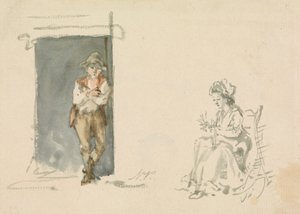 Figurstudier: Pojke stående