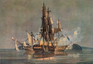 Den sista fransk-brittiska fregattaktionen, c1815