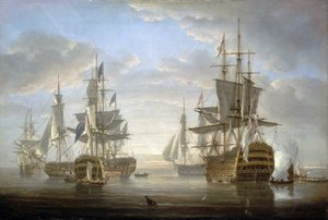 Den flotta av krigsfartyg där Horatio Nelson (1758-1805) var kapten under revolutions- och napoleonkrigen (1793-1805)
