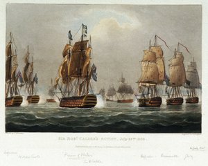 Sir Robert Calders (1745-1818) marina manövrar av Nicholas Pocock