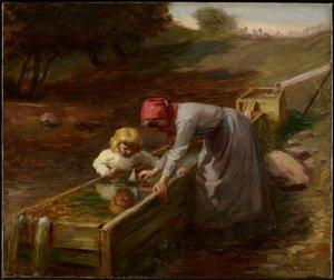 At the Spring, c.1895 (olja på duk) av Nicholas Richard Brewer