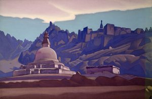 Gravhög, Ladakh, 1937 av Nicholas Roerich