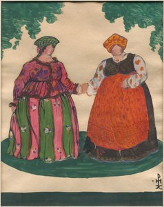Kostymdesign för Rimsky-Korsakovs opera "Sagan om Tsar Saltan", av Nicholas Roerich