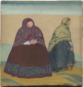 Kostymdesign för Rimsky-Korsakovs opera "Sagan om Tsar Saltan", av Nicholas Roerich