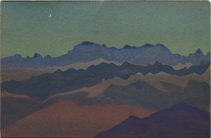 Himalaya, nära Sandakphu, 1936 av Nicholas Roerich